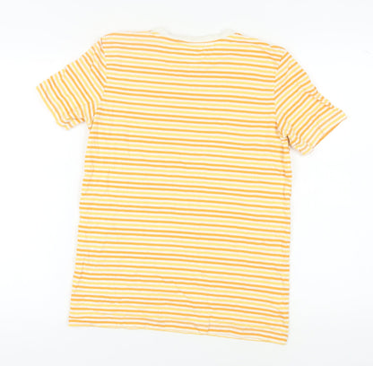 Womens UK Size S Selected Femme Yellow Basic T-Shirt