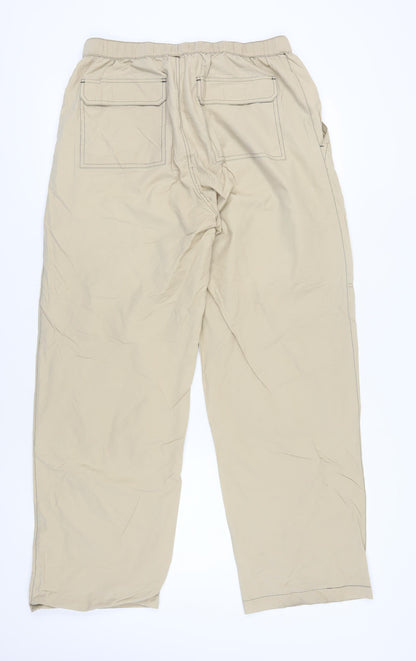 Womens UK Size L Old Navy Relaxed Fit Cargo Beige Trousers