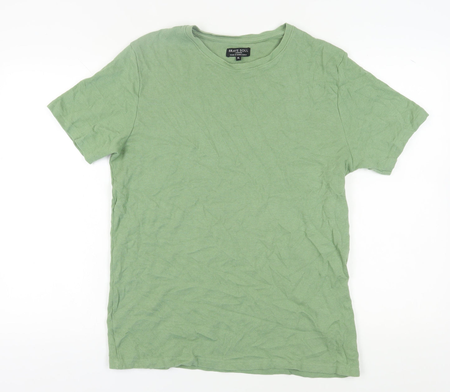 Mens UK Size XL Brave Soul Green  T-Shirt