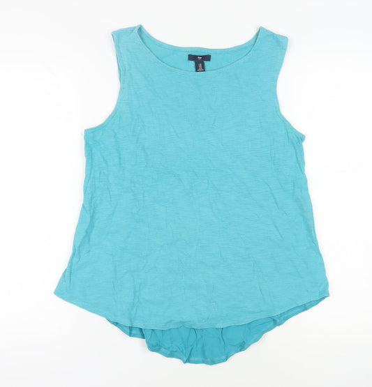 Womens UK Size M Gap Blue Basic Tank