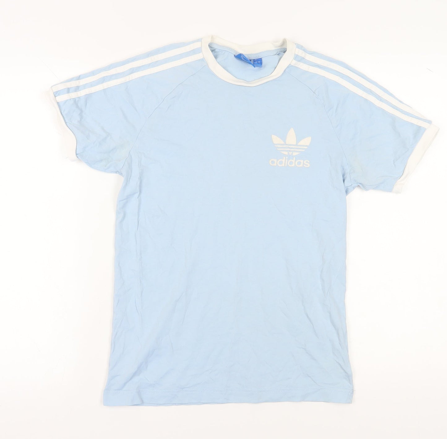 Unisex Adults UK Size S adidas Blue Ringer T-Shirt