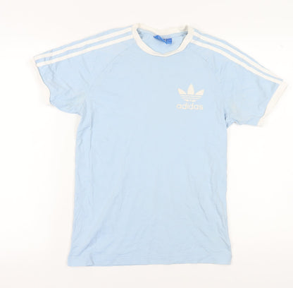 Unisex Adults UK Size S adidas Blue Ringer T-Shirt