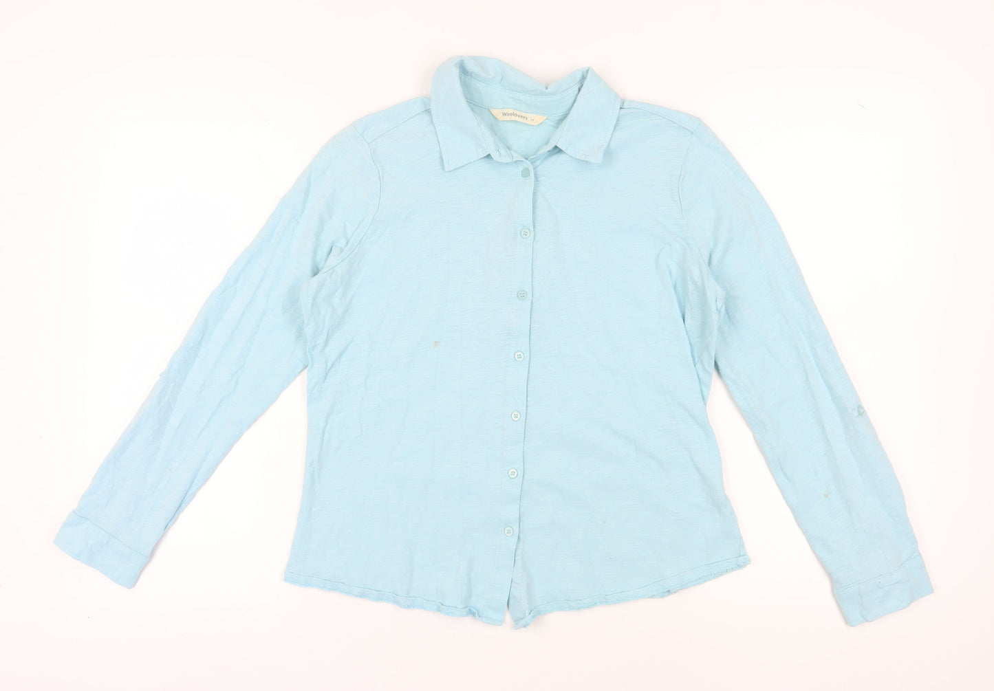Womens UK Size M Woolovers Blue  Button-Up