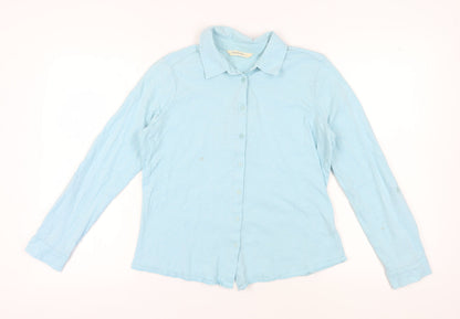 Womens UK Size M Woolovers Blue  Button-Up