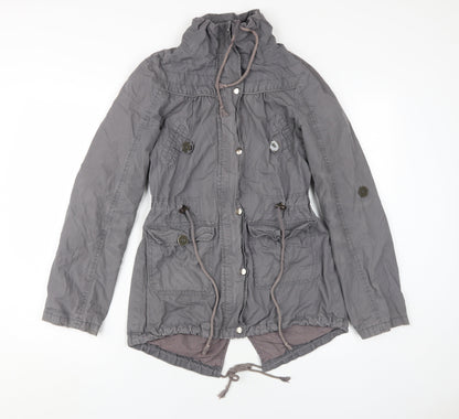 Womens UK Size 8 Dorothy Perkins Grey Parka Coat