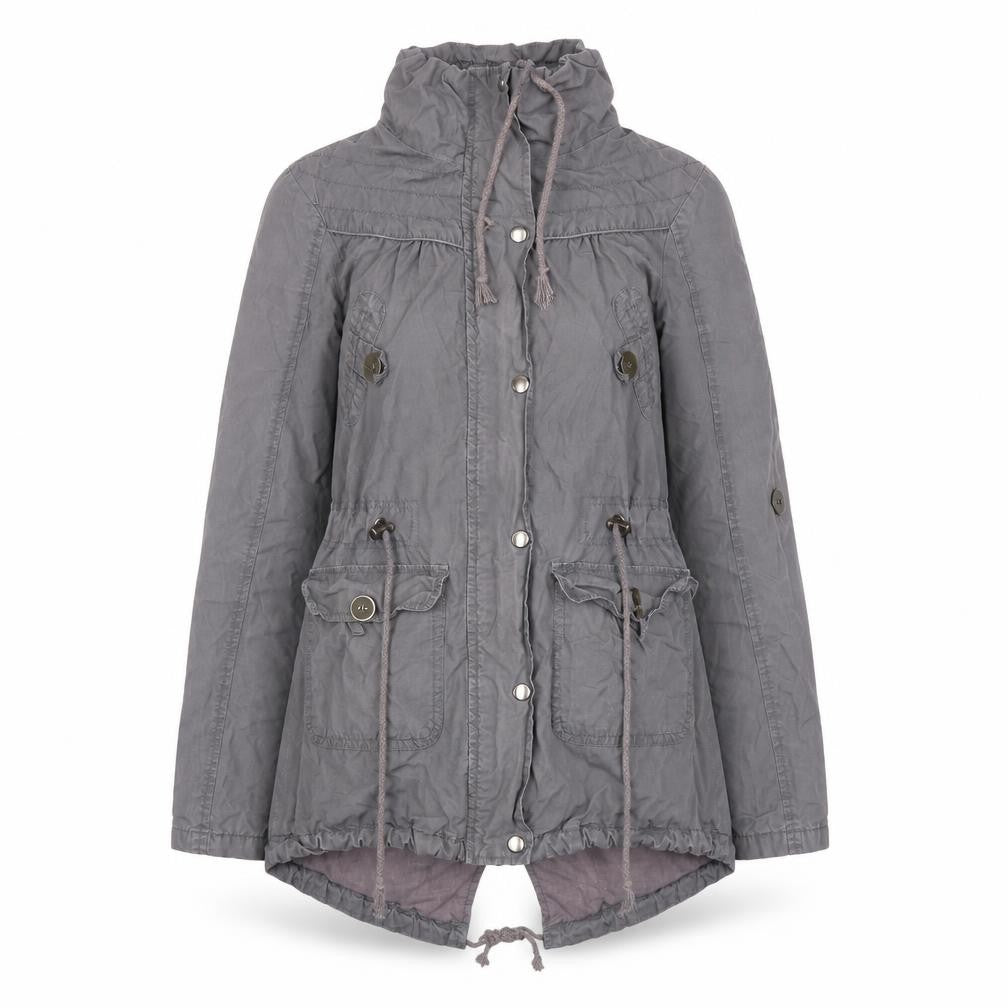 Womens UK Size 8 Dorothy Perkins Grey Parka Coat