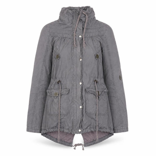 Womens UK Size 8 Dorothy Perkins Grey Parka Coat