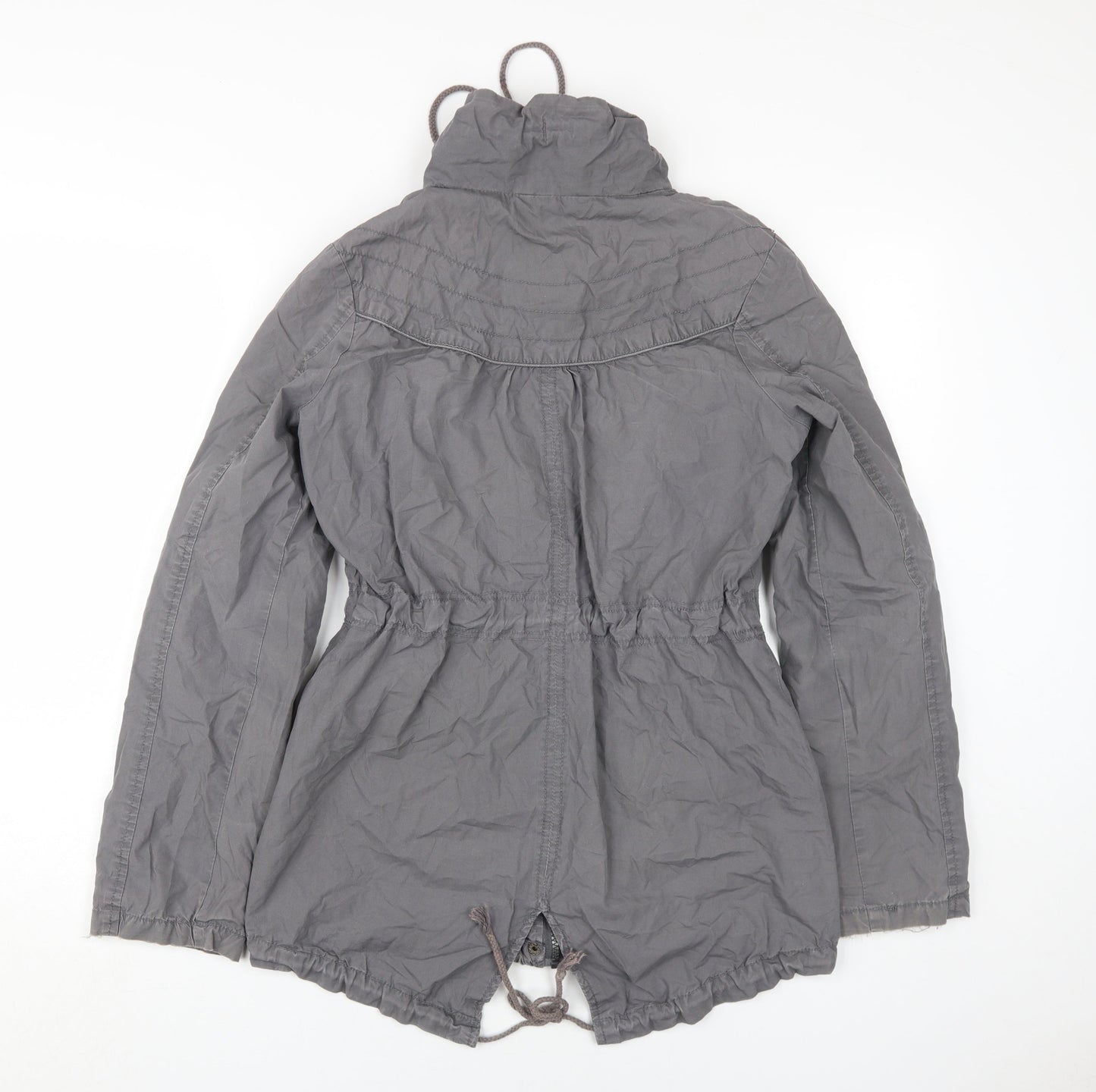 Womens UK Size 8 Dorothy Perkins Grey Parka Coat