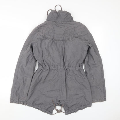 Womens UK Size 8 Dorothy Perkins Grey Parka Coat