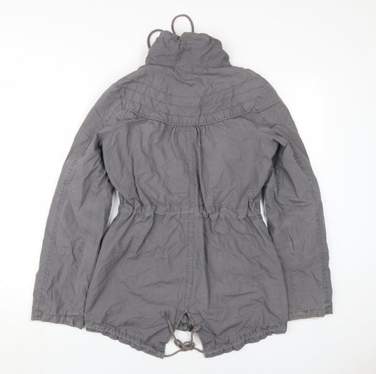 Womens UK Size 8 Dorothy Perkins Grey Parka Coat