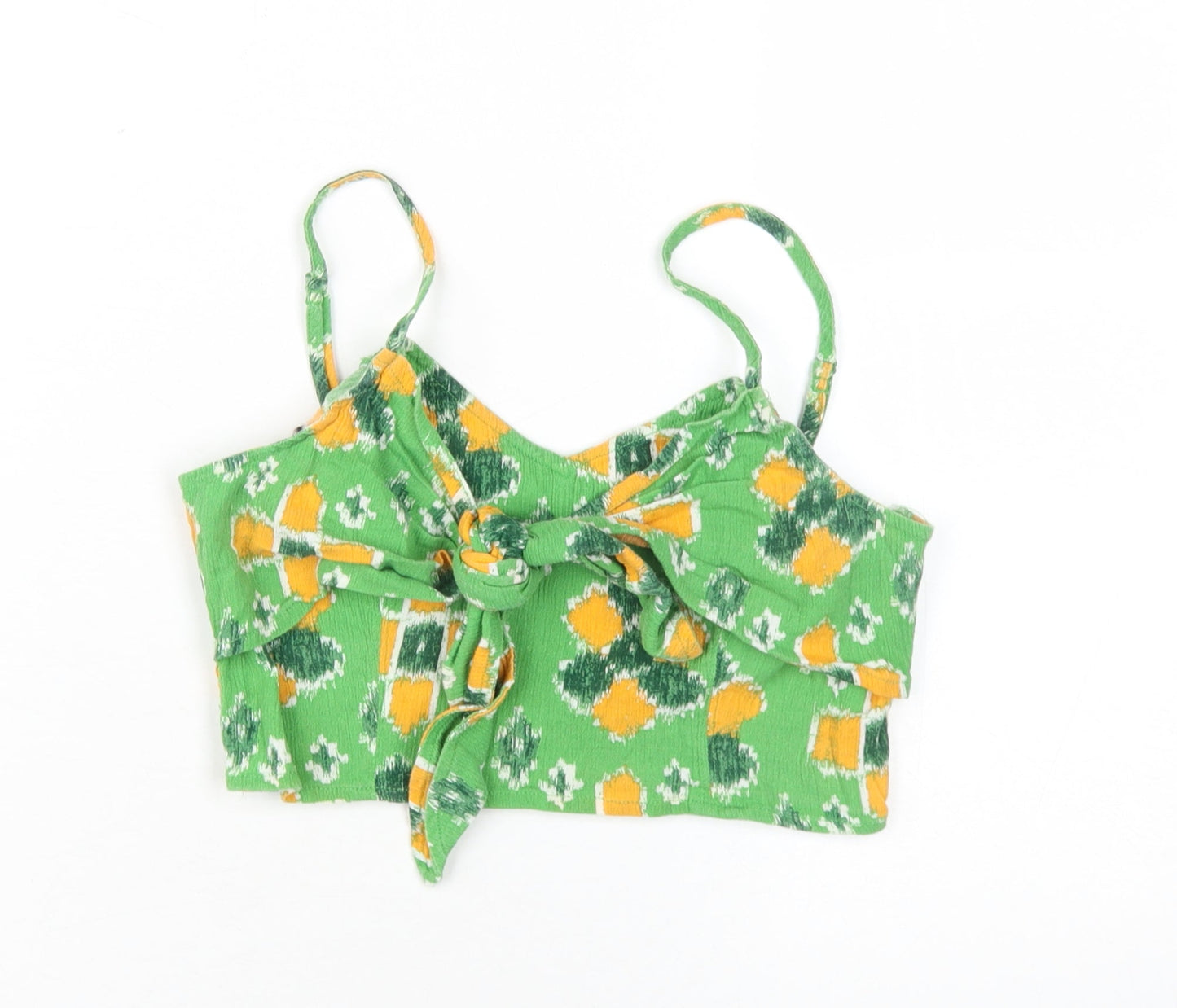 Aerie Women's Green Geometric Cropped Tank Top Size S