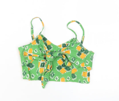 Aerie Women's Green Geometric Cropped Tank Top Size S