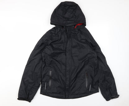 Mens UK Size XS the kit Black Windbreaker Coat