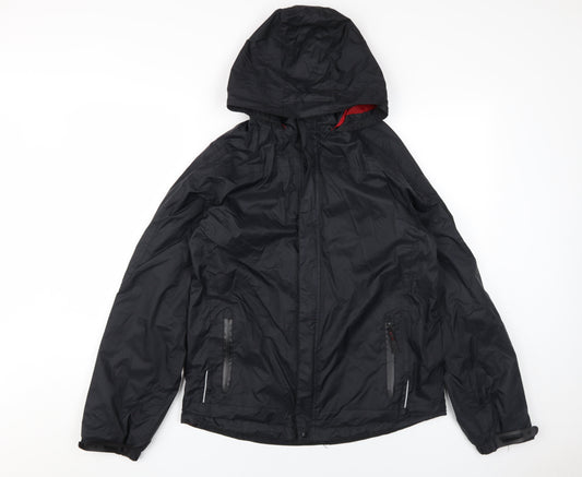 Mens UK Size XS the kit Black Windbreaker Coat