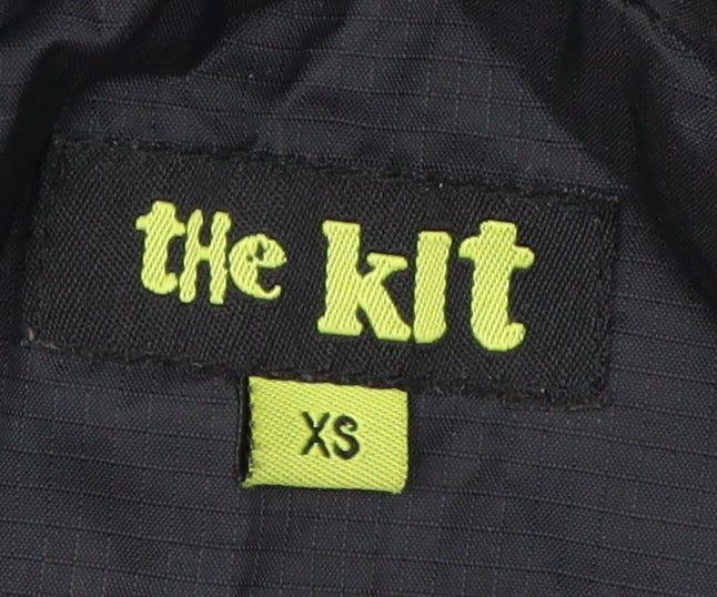 Mens UK Size XS the kit Black Windbreaker Coat
