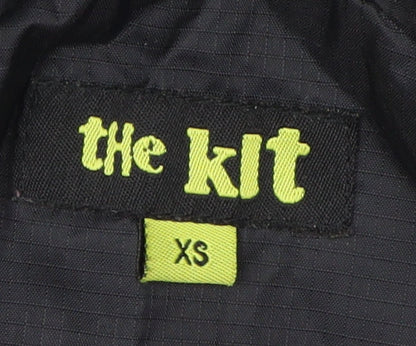 Mens UK Size XS the kit Black Windbreaker Coat