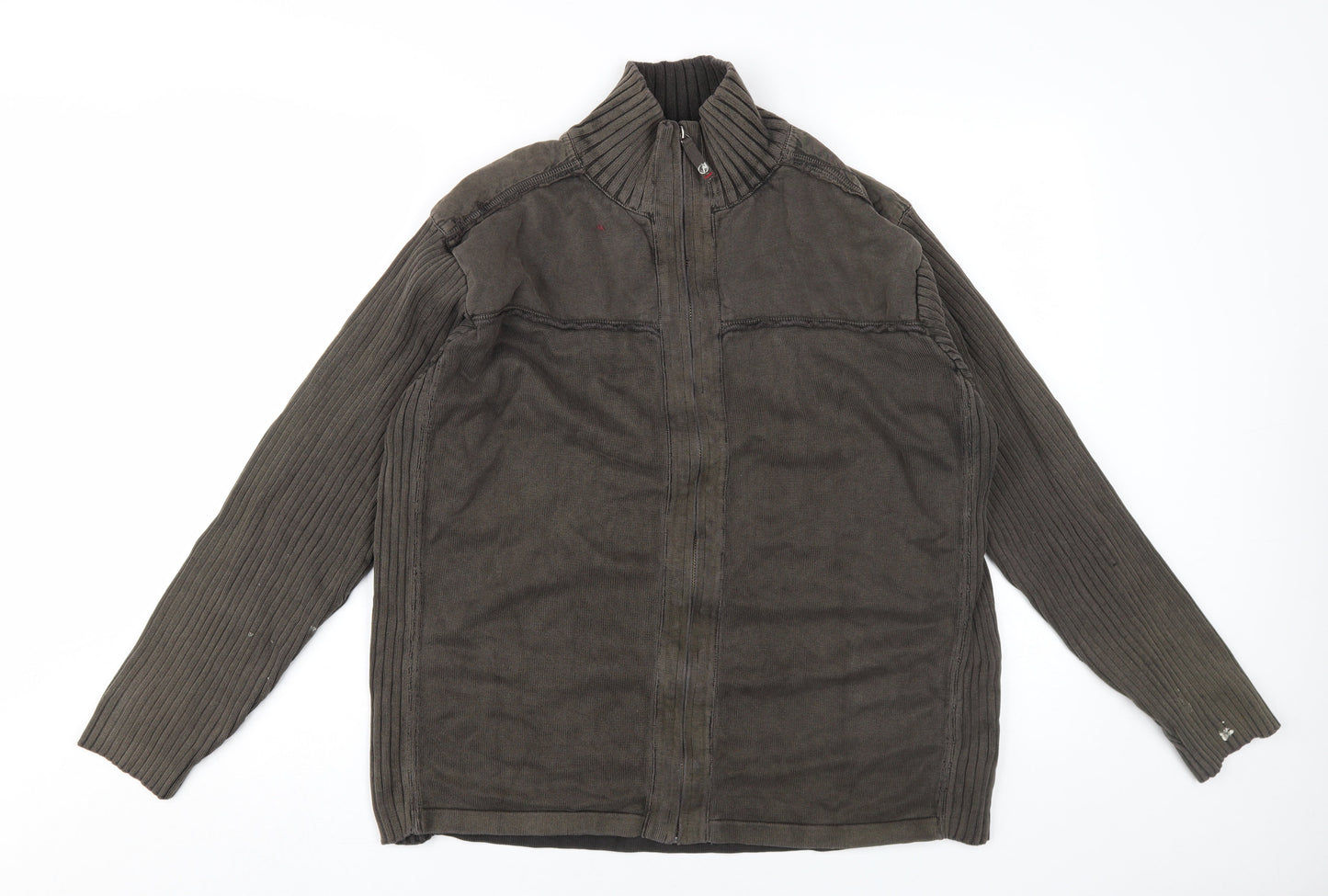 Next Men's Brown Full Zip Jumper Size L