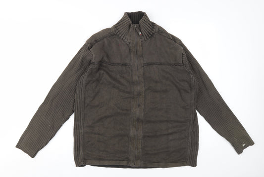 Next Men's Brown Full Zip Jumper Size L