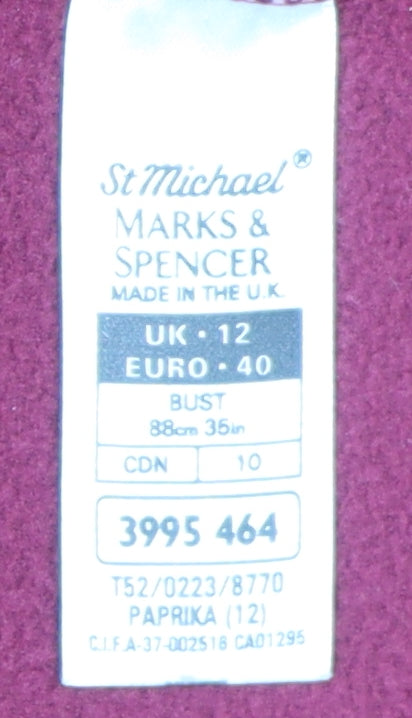 Womens UK Size 12 Marks and Spencer Red