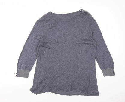 Womens UK Size 16 Marks and Spencer Grey Tunic Jumper
