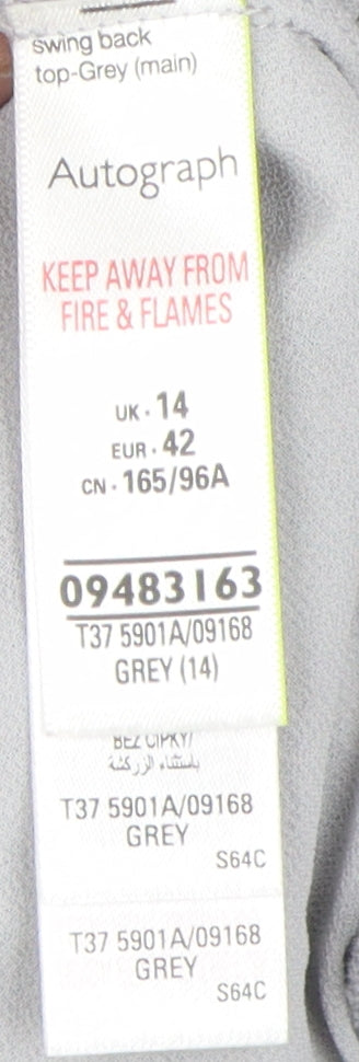 Womens UK Size 14 Marks and Spencer Grey Pullover Jumper