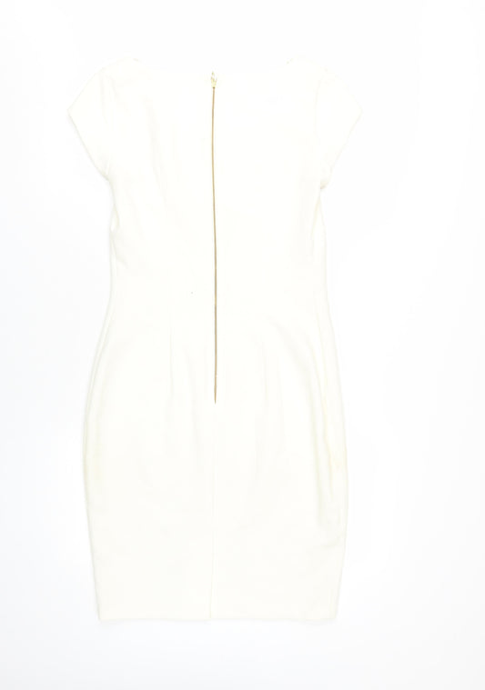Almari Women’s Ivory Bodycon Dress - Size 10