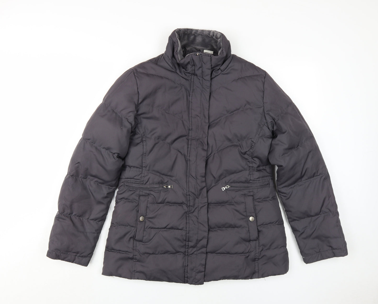 Womens UK Size M Larry Levine Black Puffer Jacket