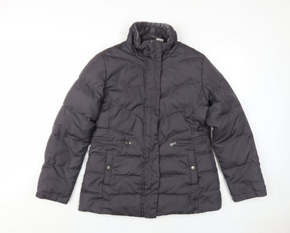 Womens UK Size M Larry Levine Black Puffer Jacket