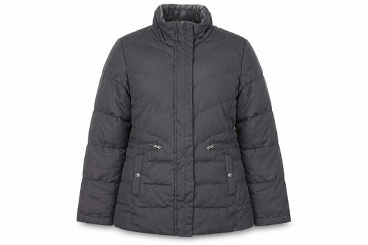 Womens UK Size M Larry Levine Black Puffer Jacket