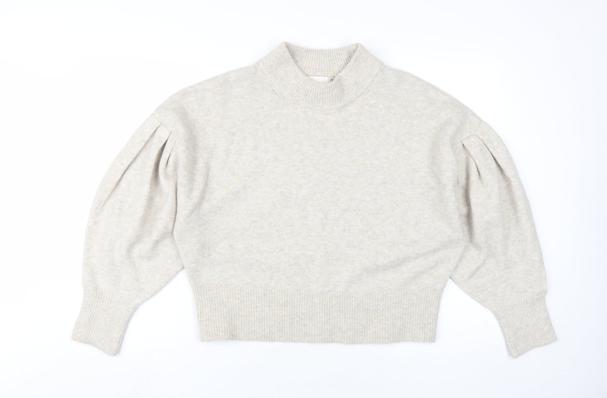 Womens UK Size M H&M Beige Pullover Jumper