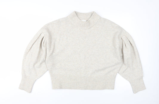 Womens UK Size M H&M Beige Pullover Jumper