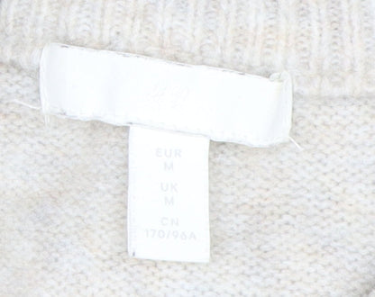 Womens UK Size M H&M Beige Pullover Jumper
