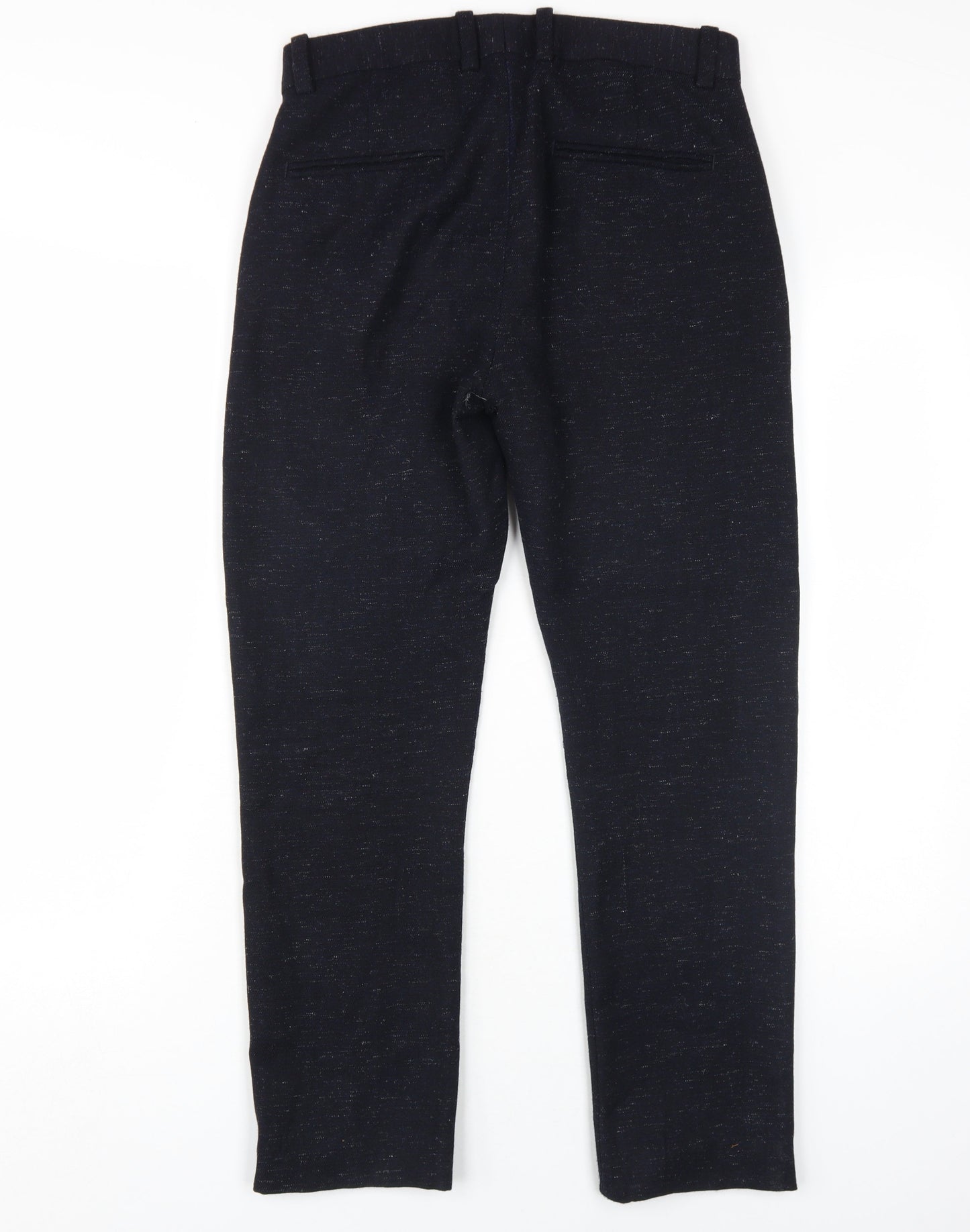H&M Men's Black Regular Fit Wool Blend Dress Pants