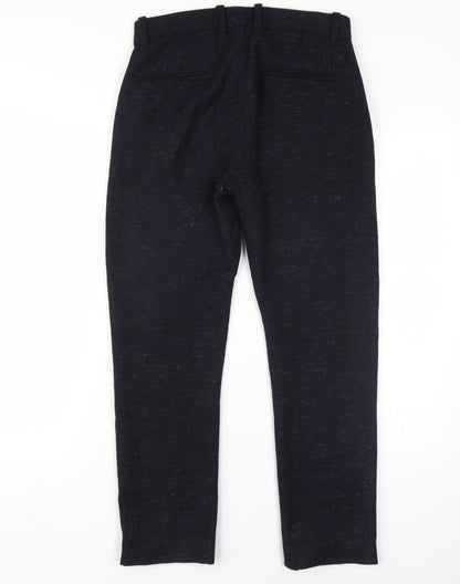 H&M Men's Black Regular Fit Wool Blend Dress Pants