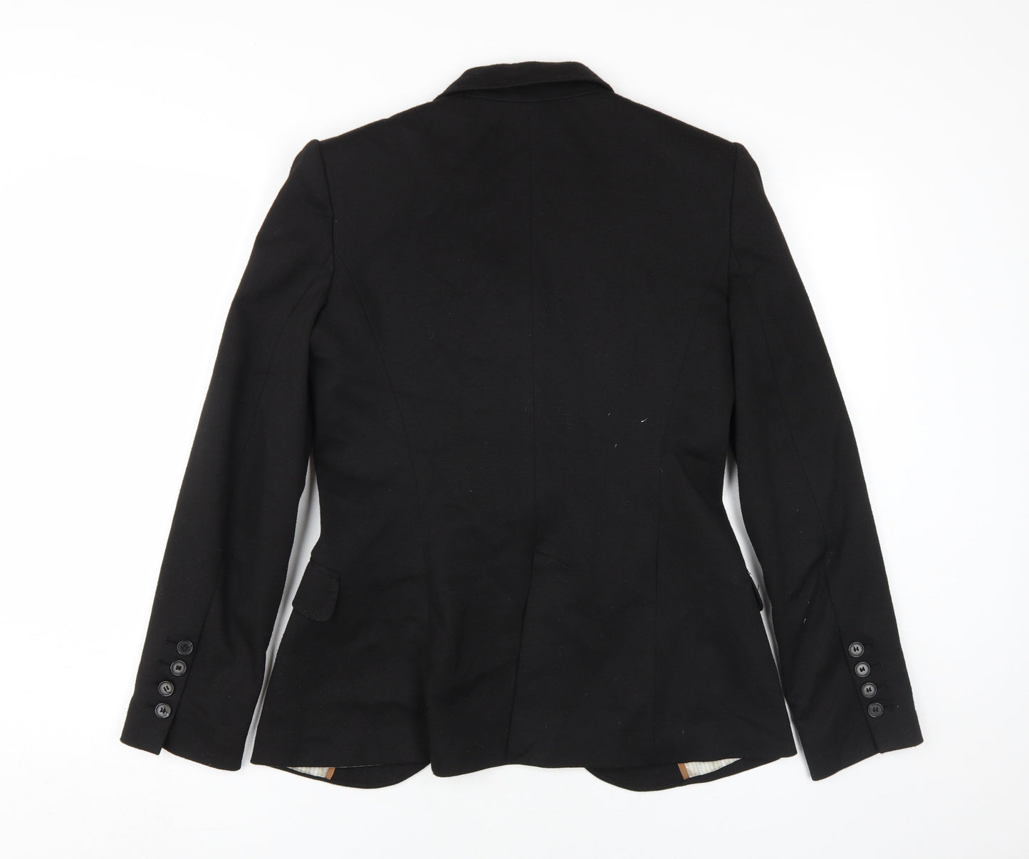 Zara Women's Black Blazer Size 12 Regular Notch Lapel