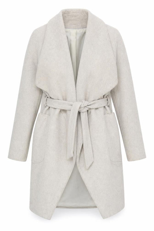 Womens UK Size 12 Dorothy Perkins Beige Overcoat