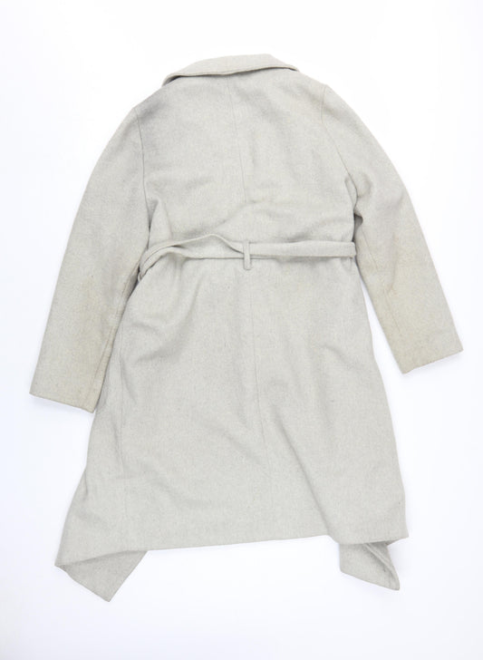 Womens UK Size 12 Dorothy Perkins Beige Overcoat