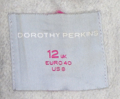 Womens UK Size 12 Dorothy Perkins Beige Overcoat