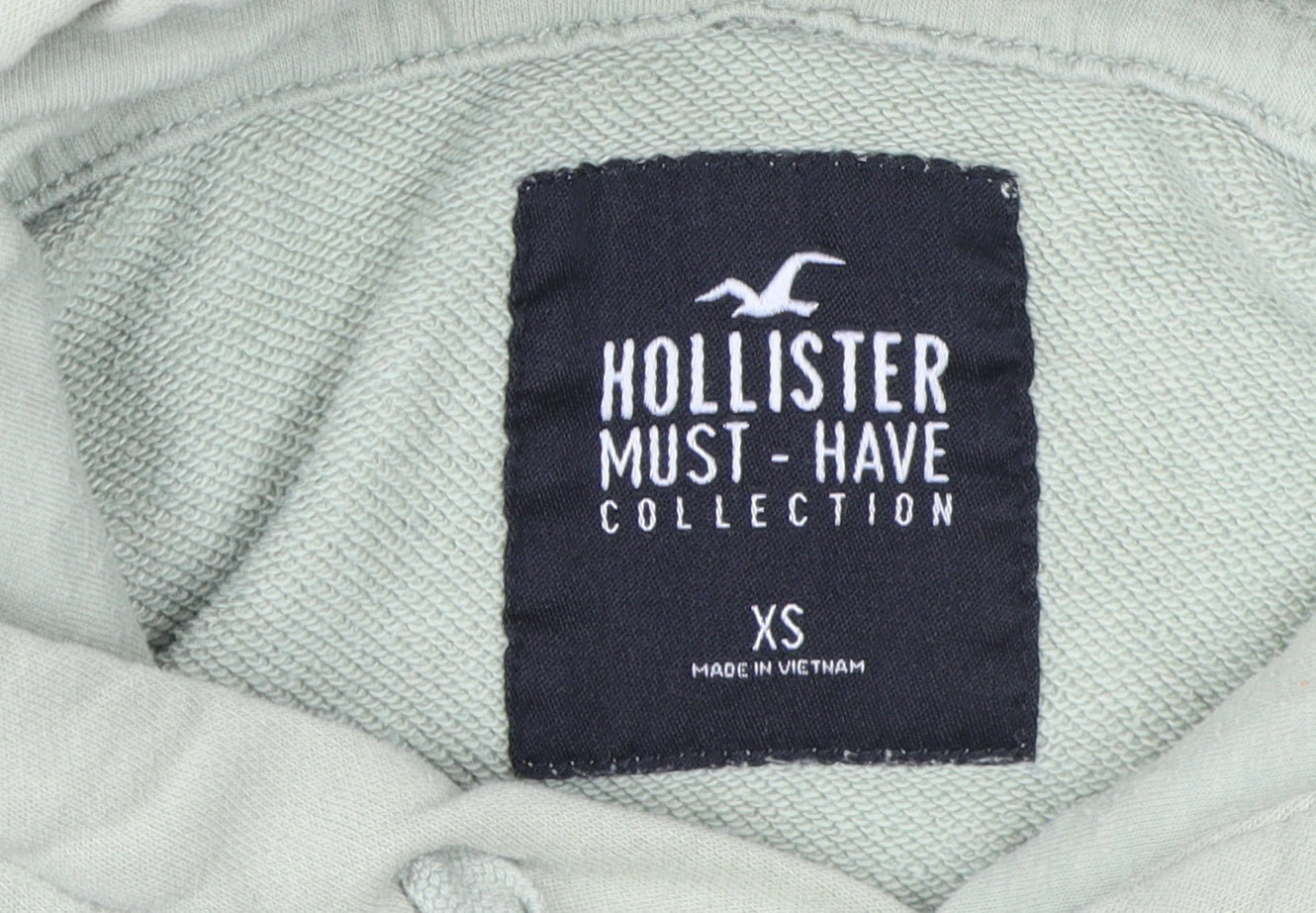 Hollister Green Hooded Pullover XS Unisex