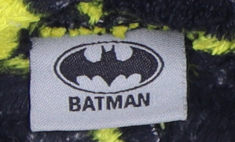 Batman Boys Black Fleece Hooded Robe Age 12-13 Graphic Print