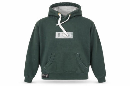 Mens UK Size M USHI Green Pullover Hoodie