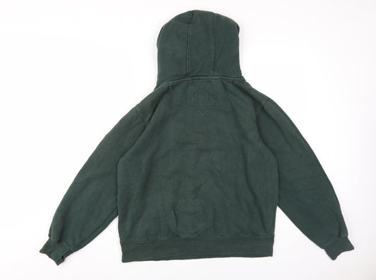 USHI Men's Green Pullover Hoodie, Logo, Size M, Hooded
