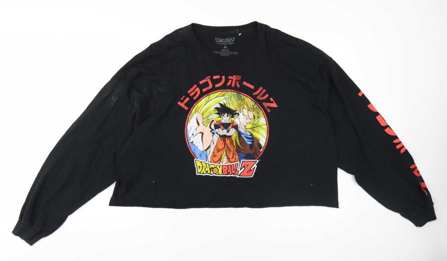 Dragon Ball Z Unisex Black Cropped T-Shirt 3XL