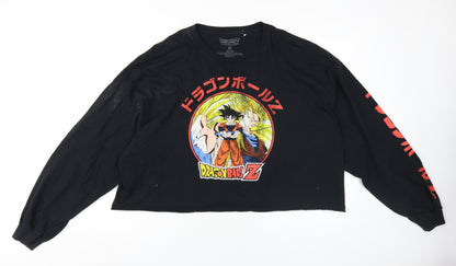 Dragon Ball Z Unisex Black Cropped T-Shirt 3XL