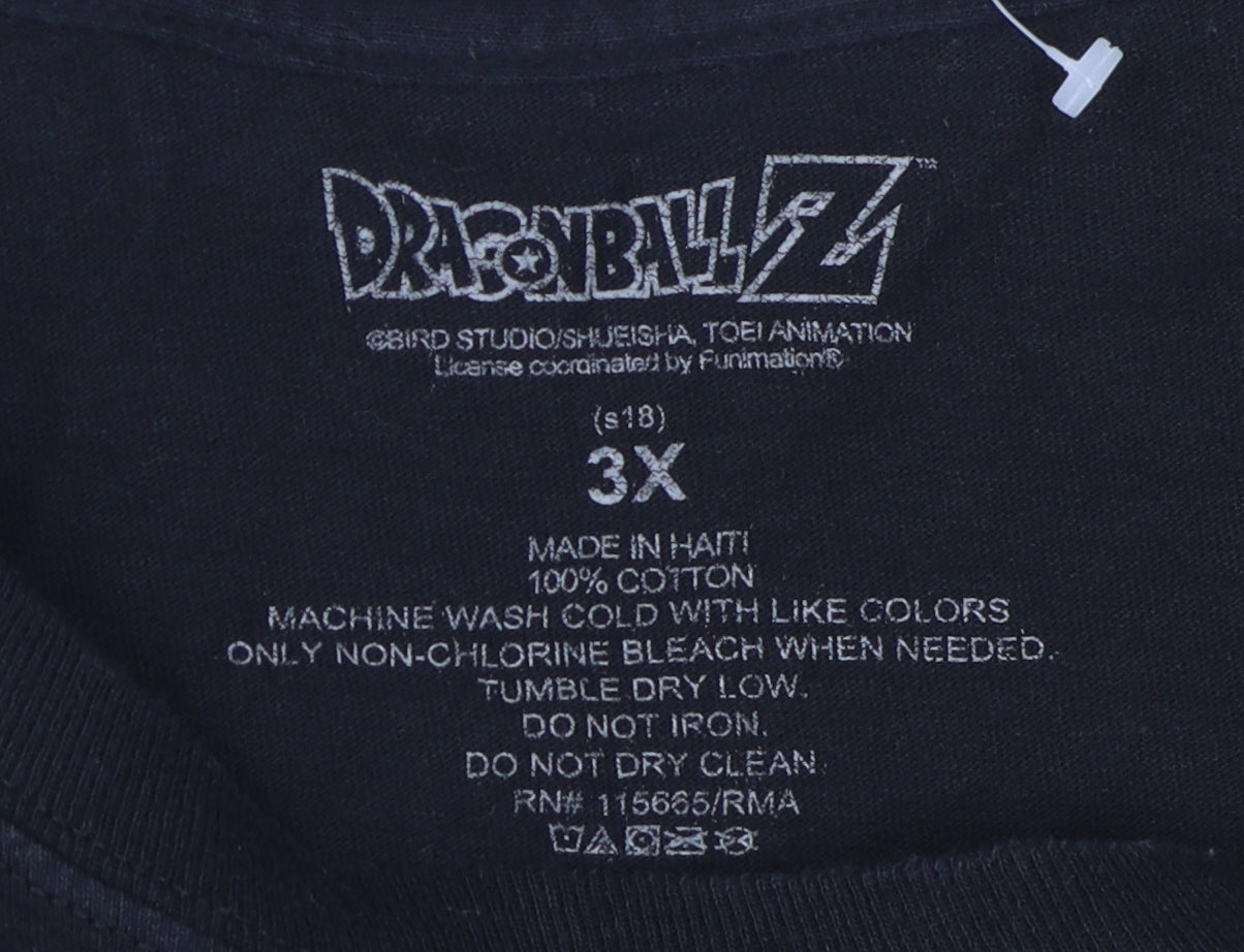 Dragon Ball Z Unisex Black Cropped T-Shirt 3XL