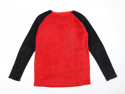 Marvel Boys Red Black Superhero Long Sleeve Pyjama Top