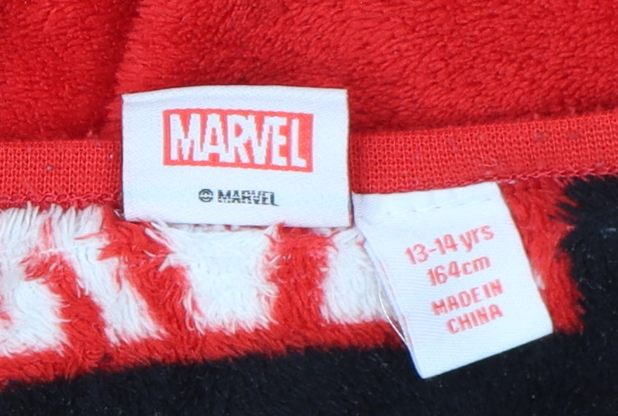 Marvel Boys Red Black Superhero Long Sleeve Pyjama Top