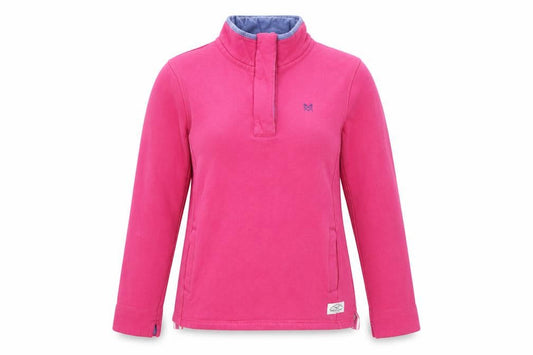 Front view of Crew Clothing Women's Pink Pullover Sweatshirt, size 8
