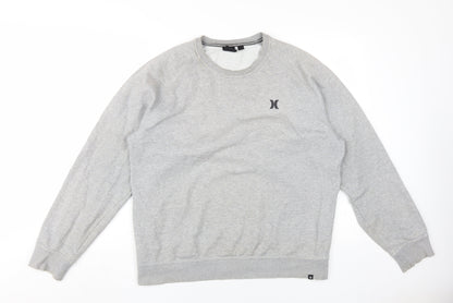 Mens UK Size L Hurley Grey Pullover Sweatshirt