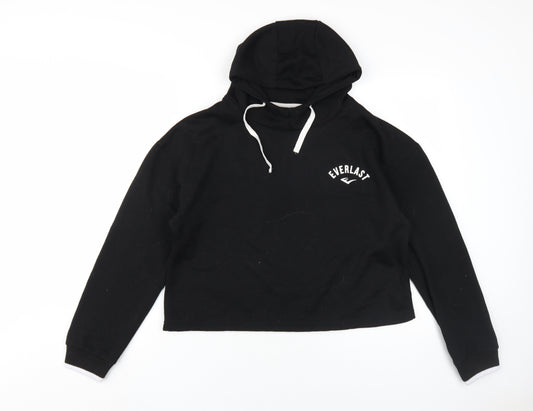 Everlast Women's Black Hoodie Size 12 Polyester Logo